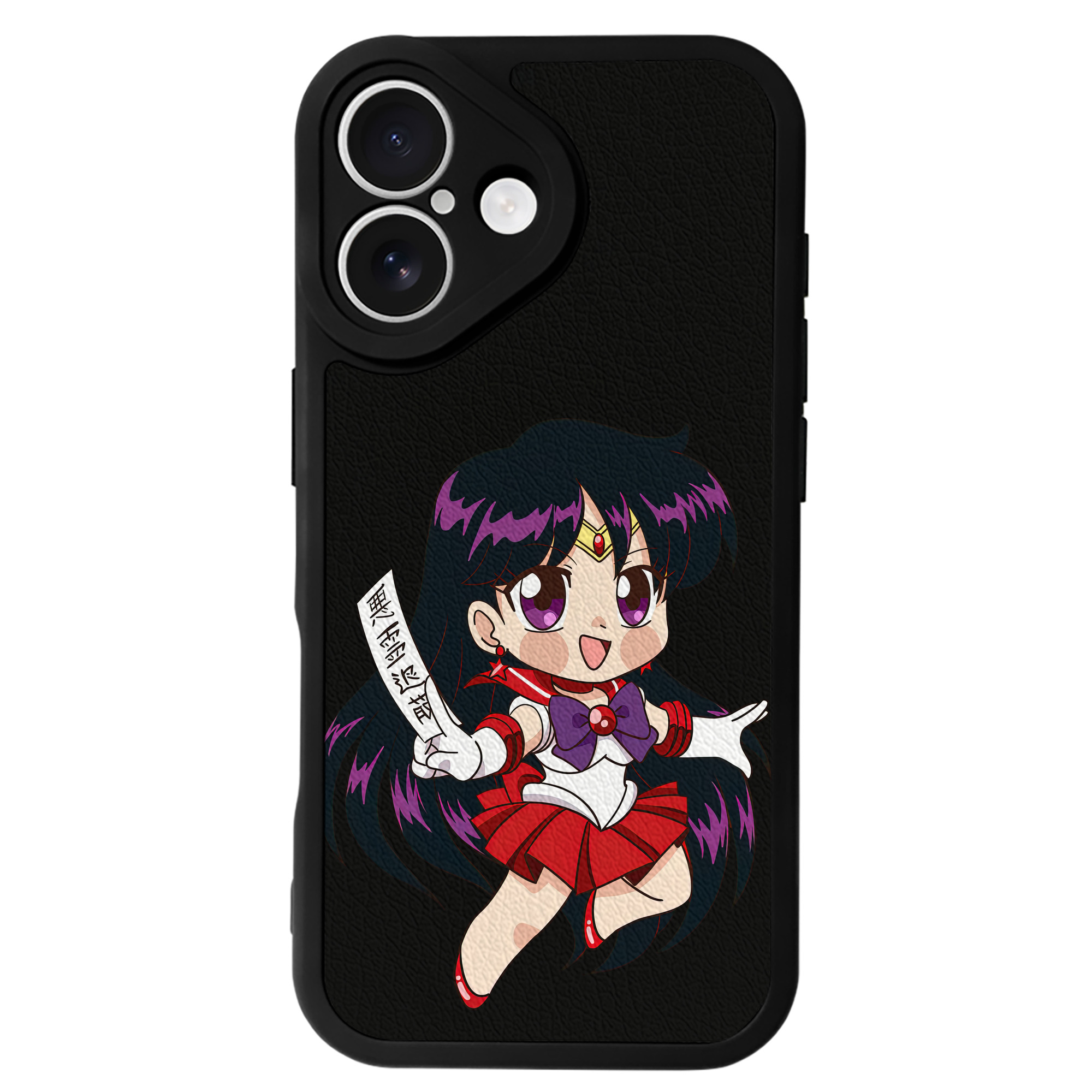 （画像用） 美少女戦士セーラームーン 火野レイ ひの レイ Sailor Moon Hino Rei （セーラーマーズ,Sailor Mars） 【iPhone 16シリーズ対応】シリコンスマホケース（レザー調） 材質：シリコン